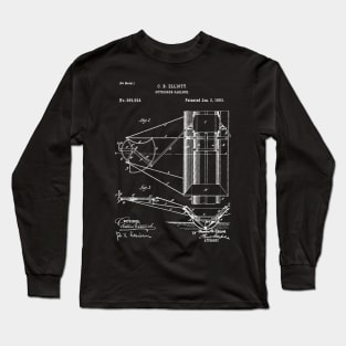Outrigger oarlock patent / rowing / Boat Blueprint, Gift for Rowing Coach / Rowing Patent illustration Long Sleeve T-Shirt